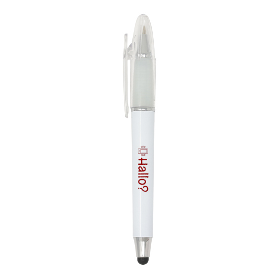Bolígrafo con puntero Dolphin Stylus
Color blanco y plateado