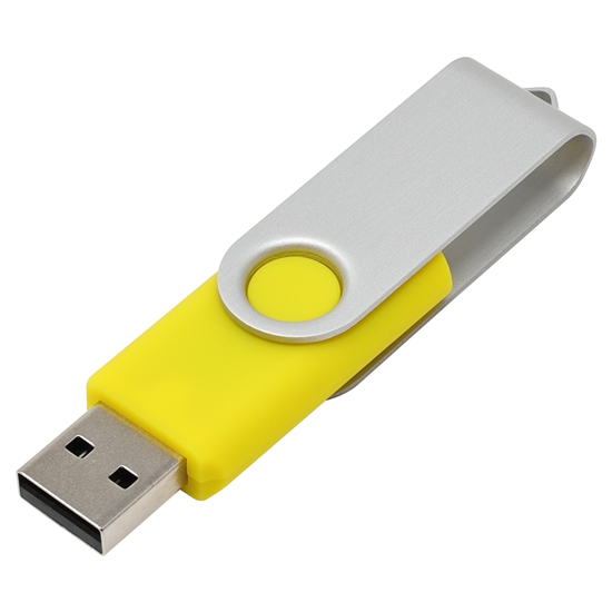 Memoria USB Twist
Color amarillo capacidad 16 GB