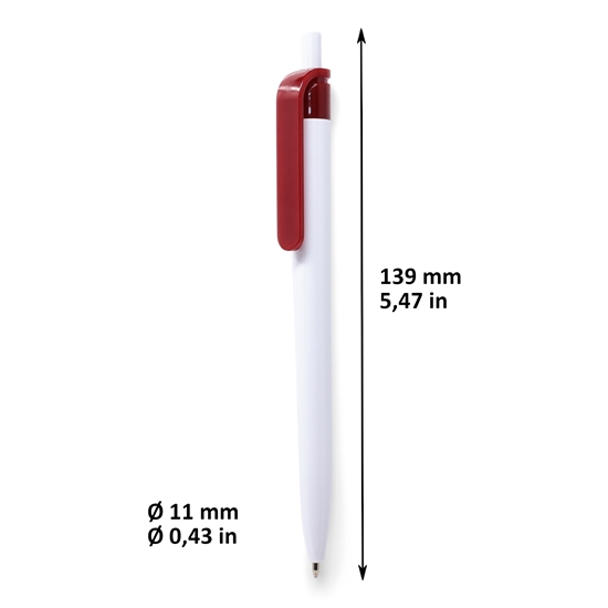 Bolígrafo Xuper
Color rojo y blanco